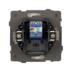 Механизм компьютерной розетки SCT-TENDO-MPC1-SFPL-WH (RJ-45, CAT6) (Arlight, Матовый белый) 054594