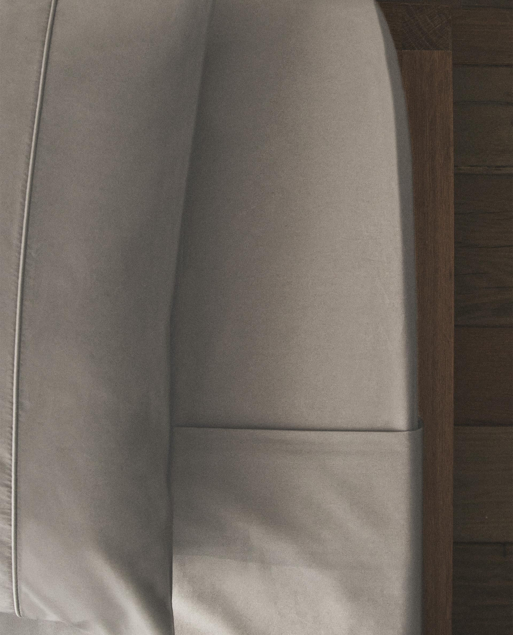 Zara Home - Простыня с ситцевой резинкой, высота 40 см (300 нитей), серый, 200х200х40 см