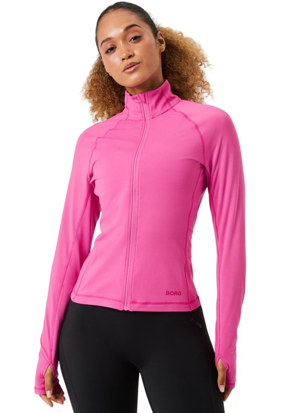 Женская теннисная куртка Bj_rn Borg Full Zip - ibis rose