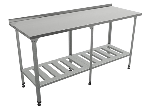 Стол производственный "Бизнес" СПЛР , полка решетка,1800х800х860 мм , c бортом