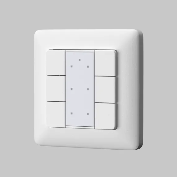 Кнопочная настенная панель 6-ти клавишная DALI Lighting control 721041