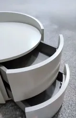 Прикроватная тумбочка Mitchel, 2 ящика, белая