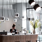 Pendant design lamp  AIM by Flos (4 lampshade ,  White)