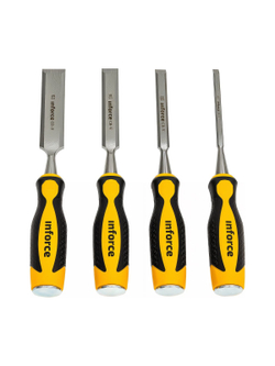 Набор из стамесок Inforce 4 шт., 6, 12, 18, 25 мм 06-15-03