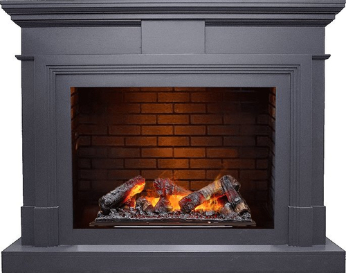 Каминокомплект Coventry - Серый графит / Кирпич с очагом Cassette 600 NH