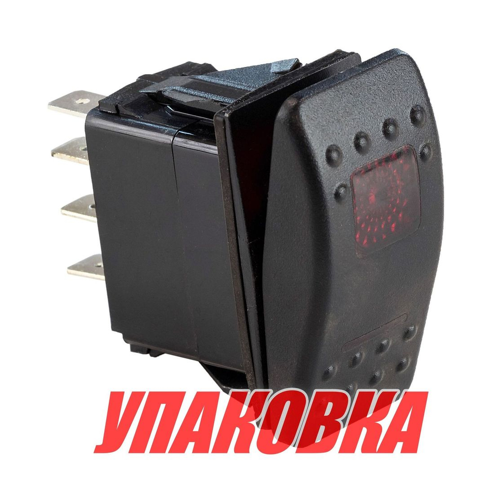 Переключатель двухпозиционный ON-ON 12 В/20А 7Р с подсветкой (упаковка из 25 шт.)