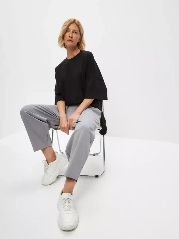 Штаны бананы оверсайз серый