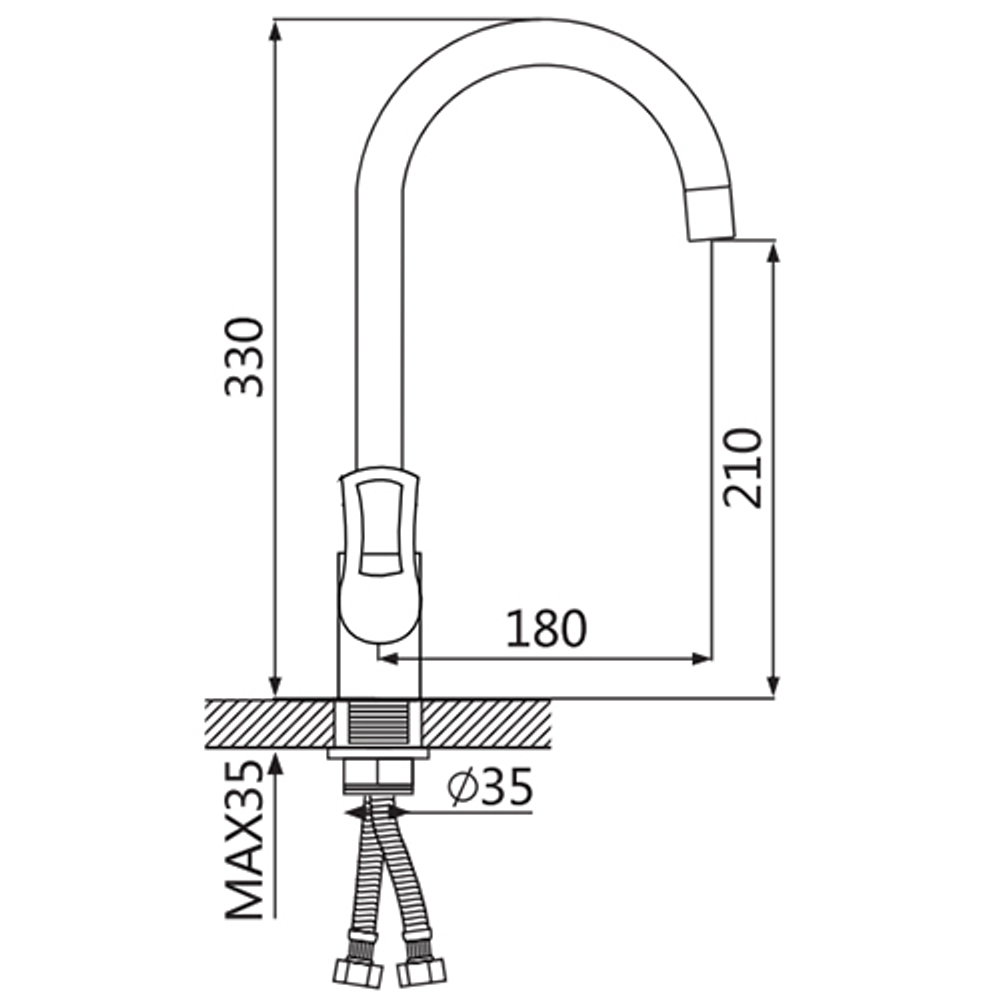 Смеситель для кухни Oute T48 T4813BC