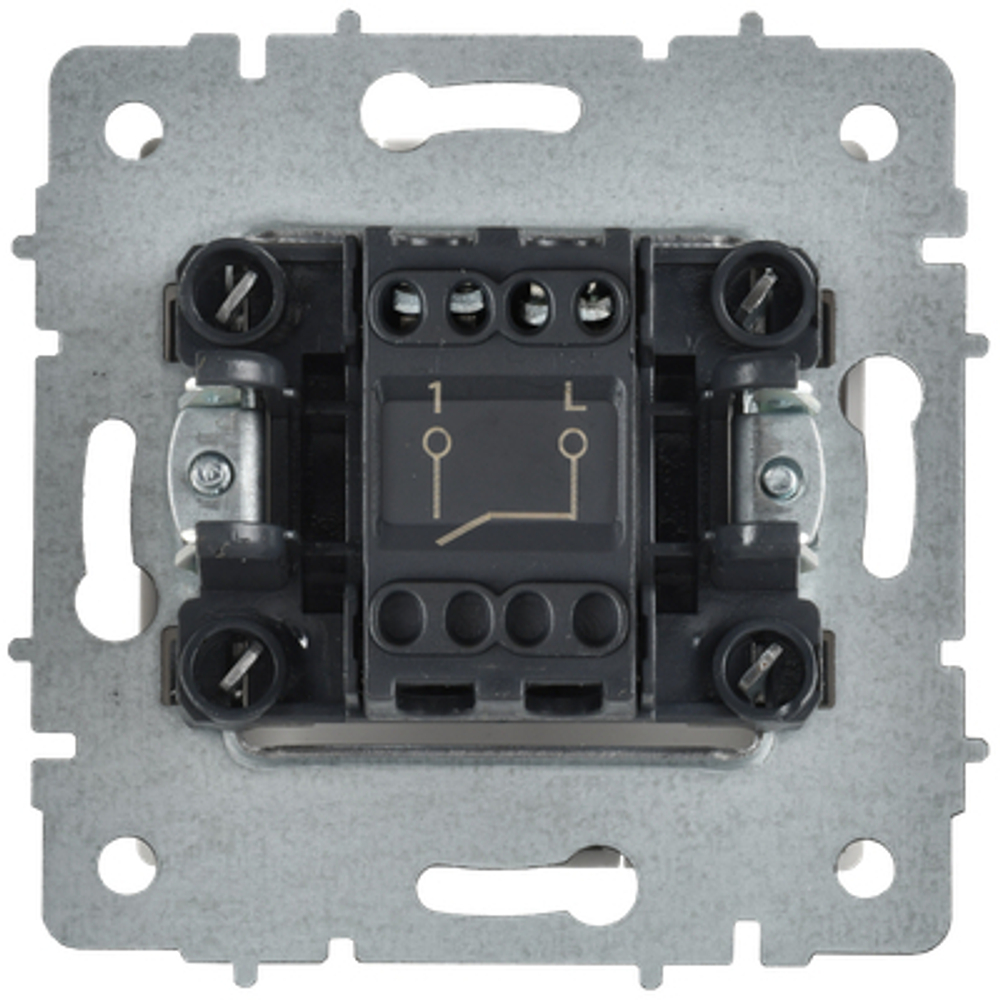 BRITE Выключатель 1-клавишный 10А ВС10-1-0-БрАБ арктический белый IEK