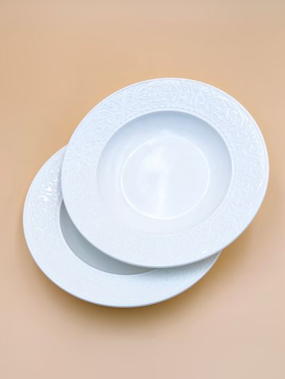 Тарелка глубокая 200 мл. 23х4 см. Ажур классик