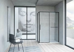 Душевой уголок Vincea Slim Soft VSR-1SS1010CLB 100x100 стекло прозрачное/профиль черный