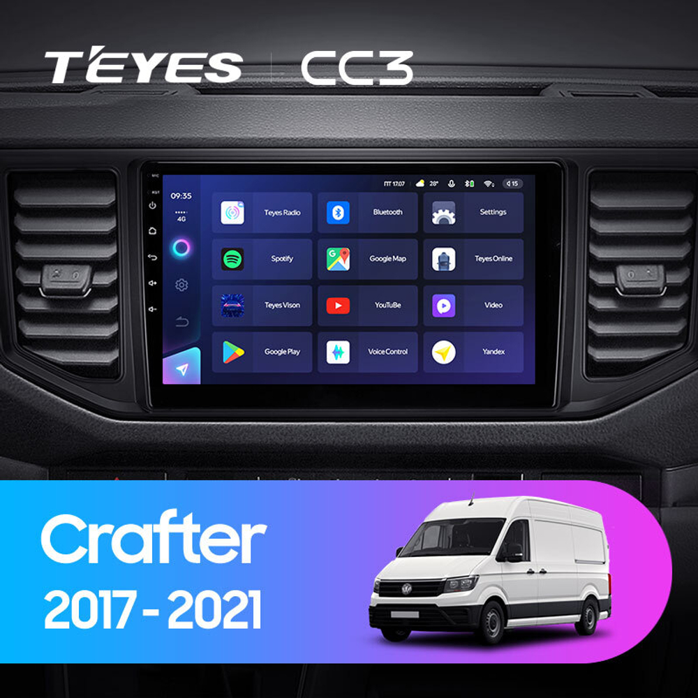 Teyes CC3 10,2"для Volkswagen Crafter 2017-2021