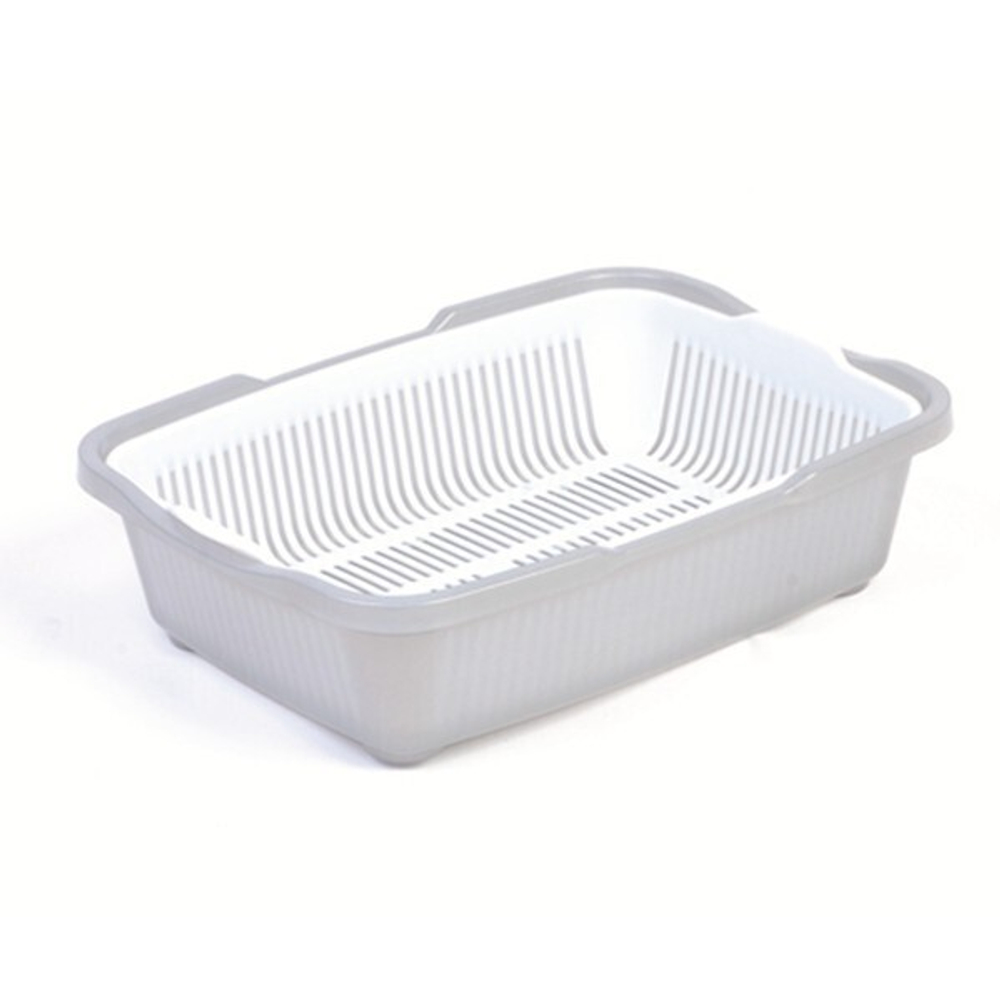 Туалет для кошек с сеткой св. серый