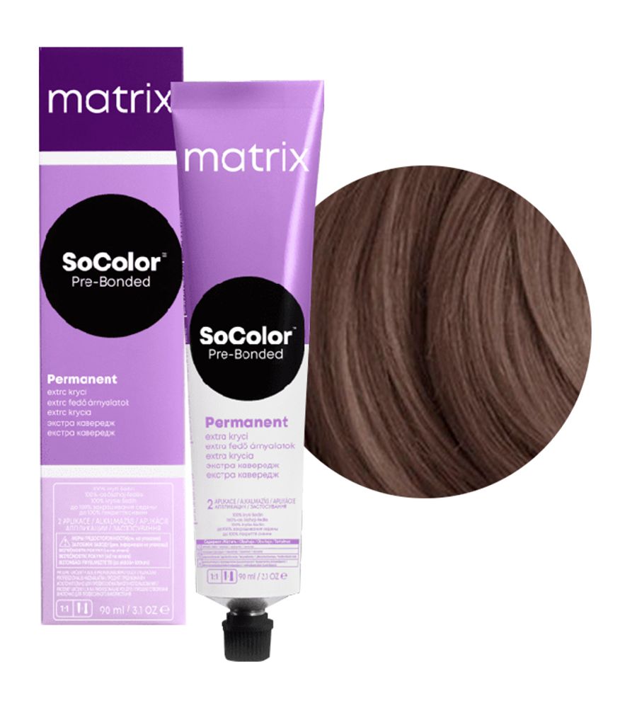 MATRIX SoColor Pre-bonded Permanent 504N, 90 мл