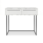 Туалетный столик консоль ROYAL 5211 эко (Мрамор Каррара-Черный-р.черная)