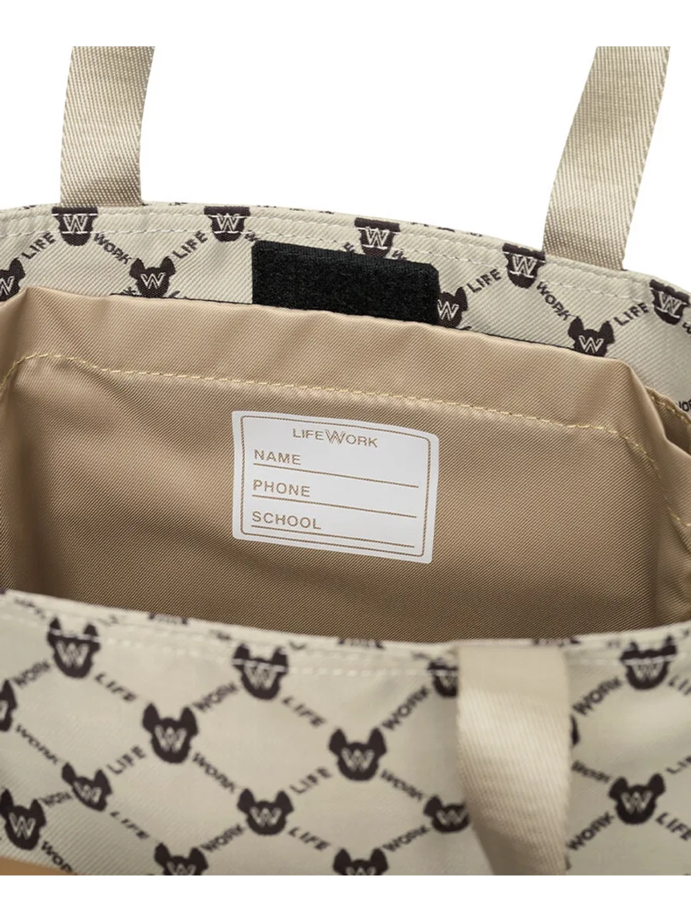 Рюкзак Lifework Ladok, для щколы, черный, с принтом логотипом