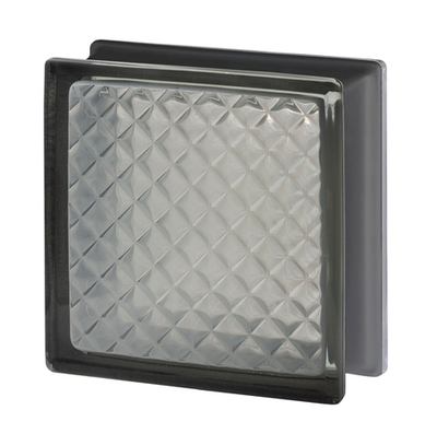 Стеклоблок инка жемчуг черный бриллиант Vitrablok 19х19x8