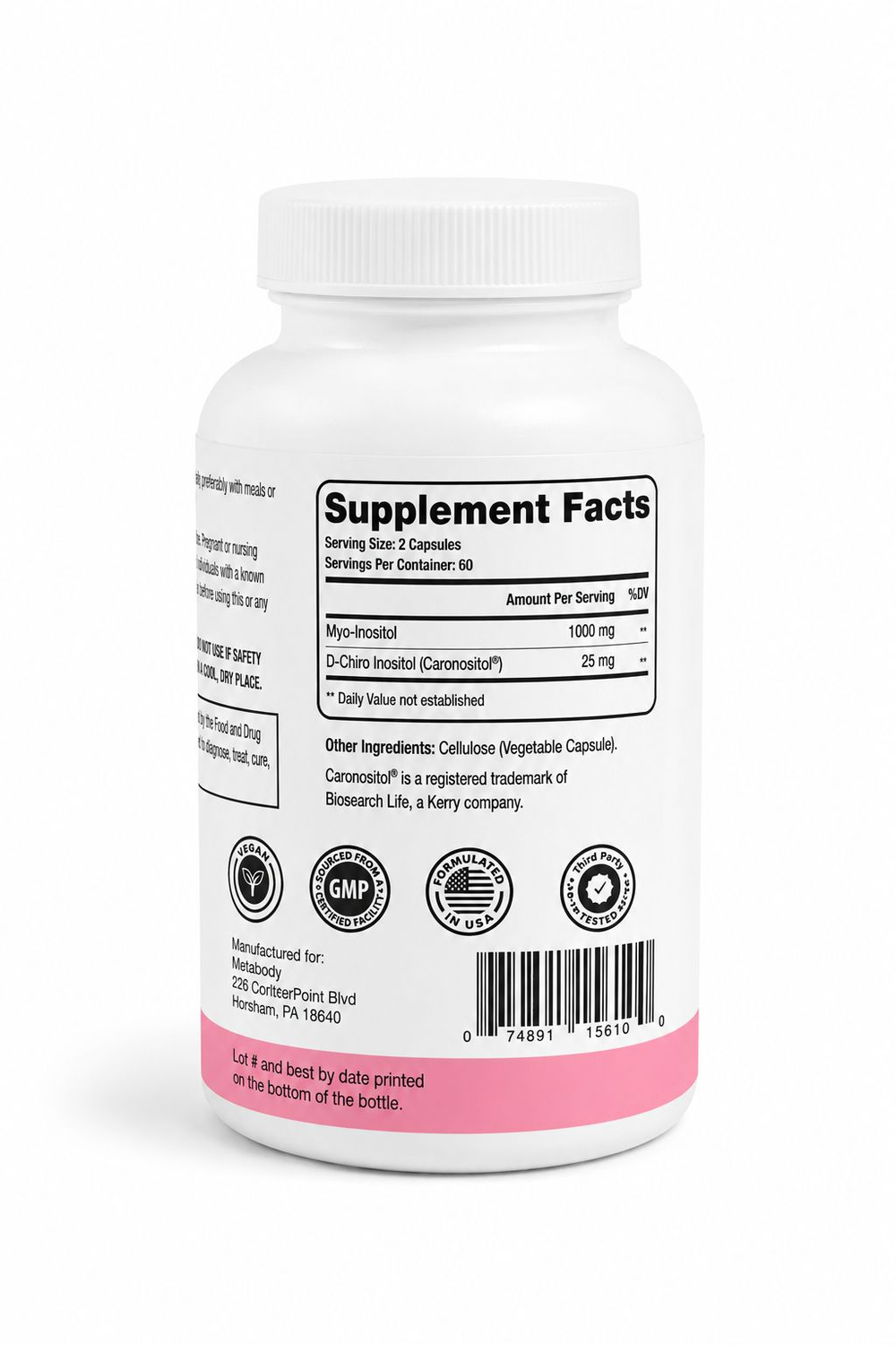 Meta Myo & D-Chiro Inositol 120 caps.