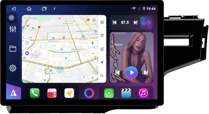 Магнитола для Honda Fit 3 2013-2020 (рамка 9) - FarCar BX877 монитор 13" 2K QLED на Android 13, Быстрая, CarPlay, 4G SIM-слот