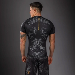 Рашгард Venum Matupa Short Sleeve black/grey/gold