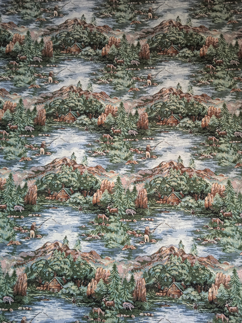 Покрывало гобеленовое Горная река евро (240х200)