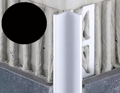 Алюминиевый внутренний и внешний профиль под прямым углом чёрный IJP