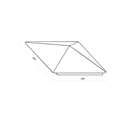 Колпак для забора С42 (425х425 мм) желтый