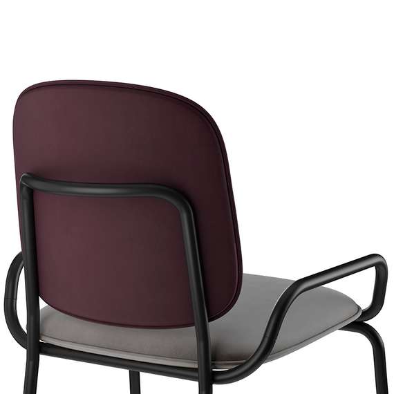 Барный стул Ror, 2 Frame, пурпурный/серый велюр