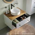 Тумба подвесная IDDIS Torr, со столешницей, 70 см, белый матовый, TOR70WBi95K