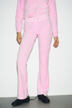 ZARA БАРХАТНЫЕ БРЮКИ, РОЗОВЫЙ