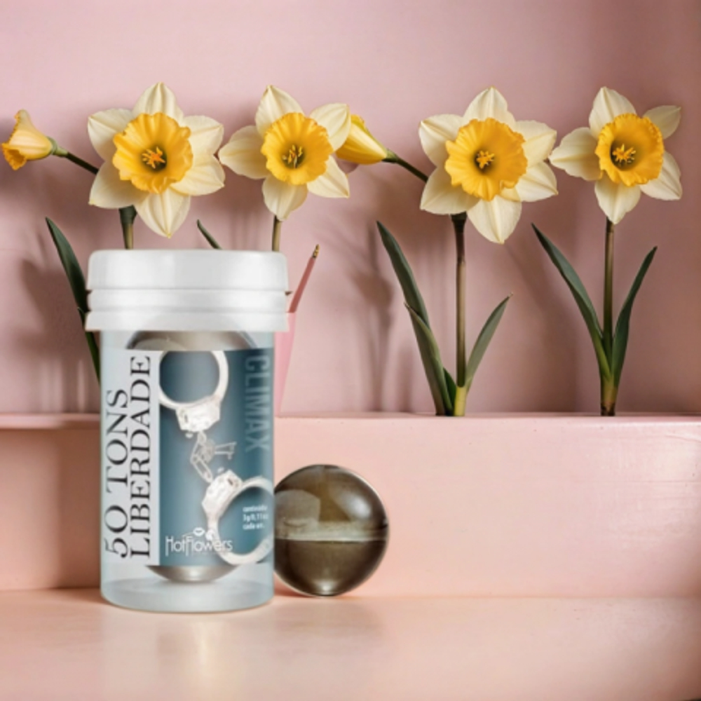 Лубрикант 50 TONS CLIMAX на масляной основе в виде 2-х шариков с охлаждающе-разогревающим эффектом