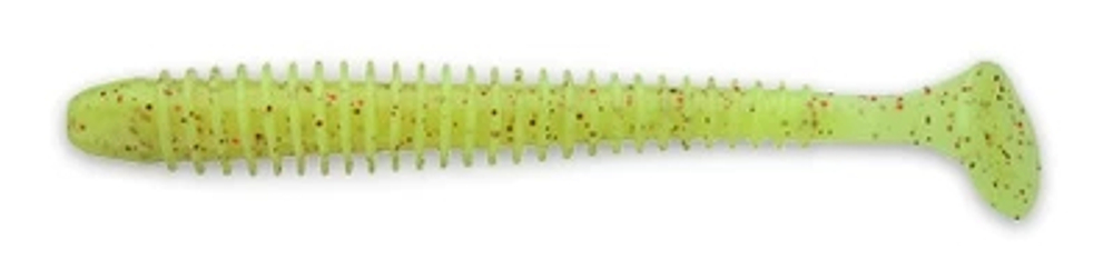 Приманка силиконовая Keitech Swing Impact 4" PAL #01 Chartreuse Red Flake
