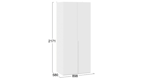 Шкаф для одежды (580) с 2 глухими дверями «Порто»