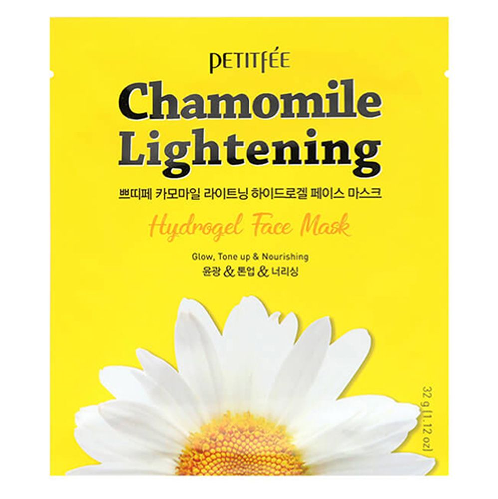 Petitfee Маска гидрогелевая с ромашкой - Chamomile lightening hydrogel face mask