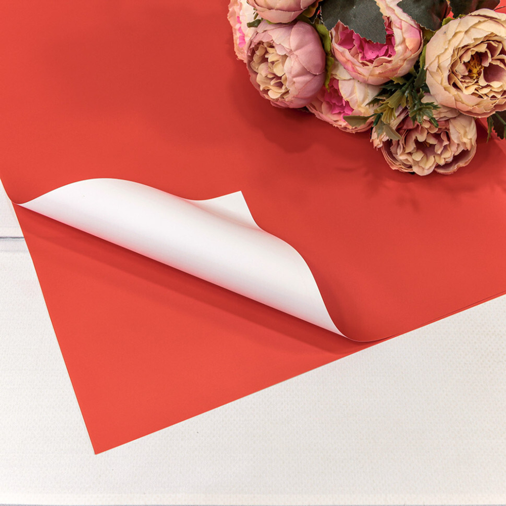 Пленка В листах 20 шт 60 х 60 см двухсторонняя (Белый, Красный)