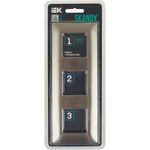 SKANDY Рамка 3-местная SK-F33N металл никель IEK