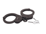 Наручники из темного металла A88B Handcuffs With Chain (Цвет: черный)