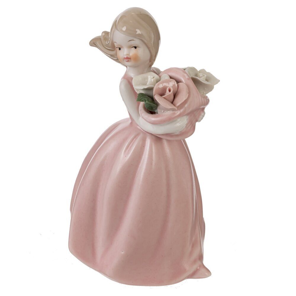 GAEM Фигурка декоративная "Девочка с цветами", L9 W8 H14 см