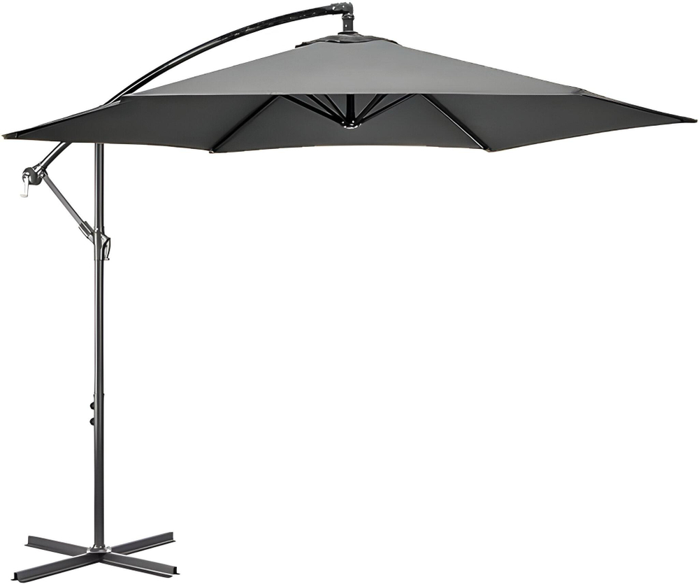 Садовый зонт D300 БАНАН «BANANA» — Серый