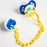 4734595 Прищепка-держатель для соски-пустышки «Динозавр», на цепочке