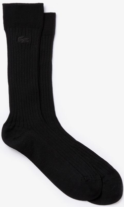 Теннисные носки Lacoste Men's Ribbed Cotton Blend Socks 1P - черный