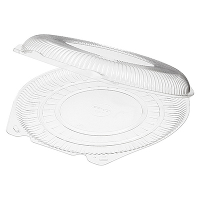 Емкость (контейнер-ракушка) для пиццы, Т-300, (внутренний D=266; H=35), (120 шт.), Комус.