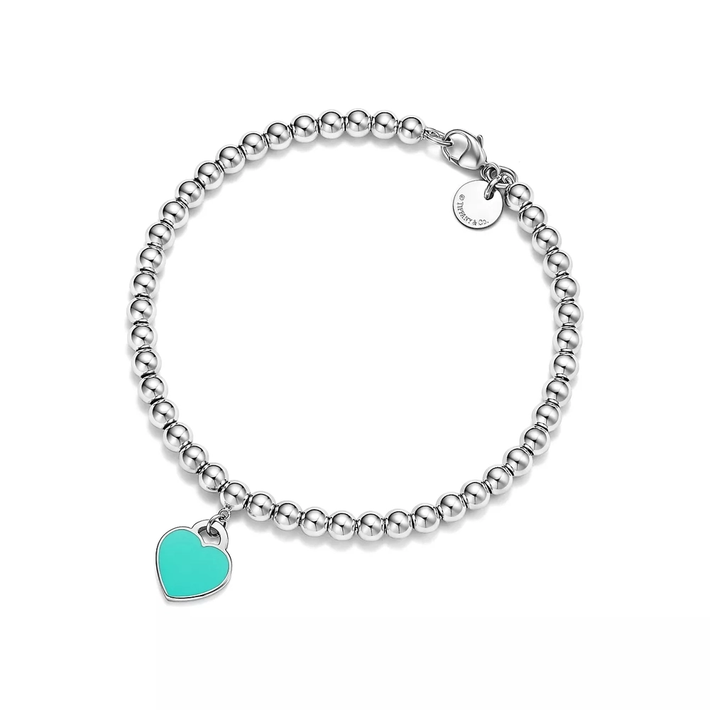 Браслет из серебра с голубой эмалью и бриллиантом 💠Tiffany. В наличии