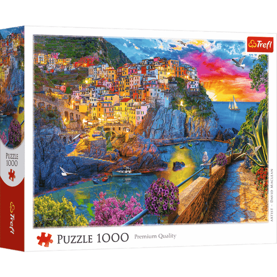 Pazl \ Puzzle \ Пазлы Puzzles - "1000" - Evening walk through Cinque Terre