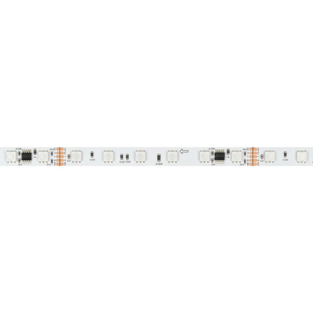 Светодиодная лента DMX-B60-10mm 24V RGB-PX6 (14 W/m, IP20, 5m) (Arlight, -) 039183(1)