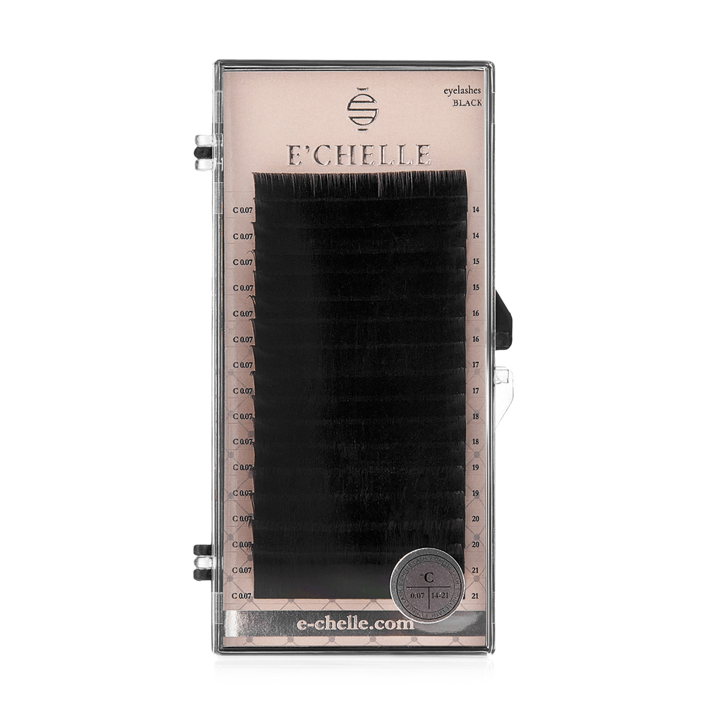 Черные ресницы Echelle Black MIX - 16 линий