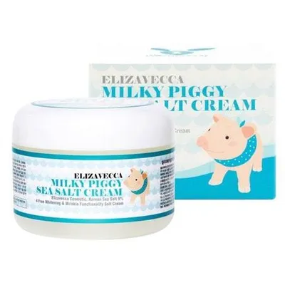 Крем для лица с морской солью Elizavecca Milky Piggy Sea Salt Cream.