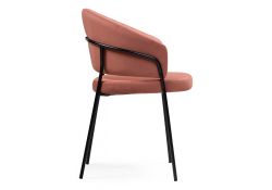 Стул на металлокаркасе Лео каштановый / черный