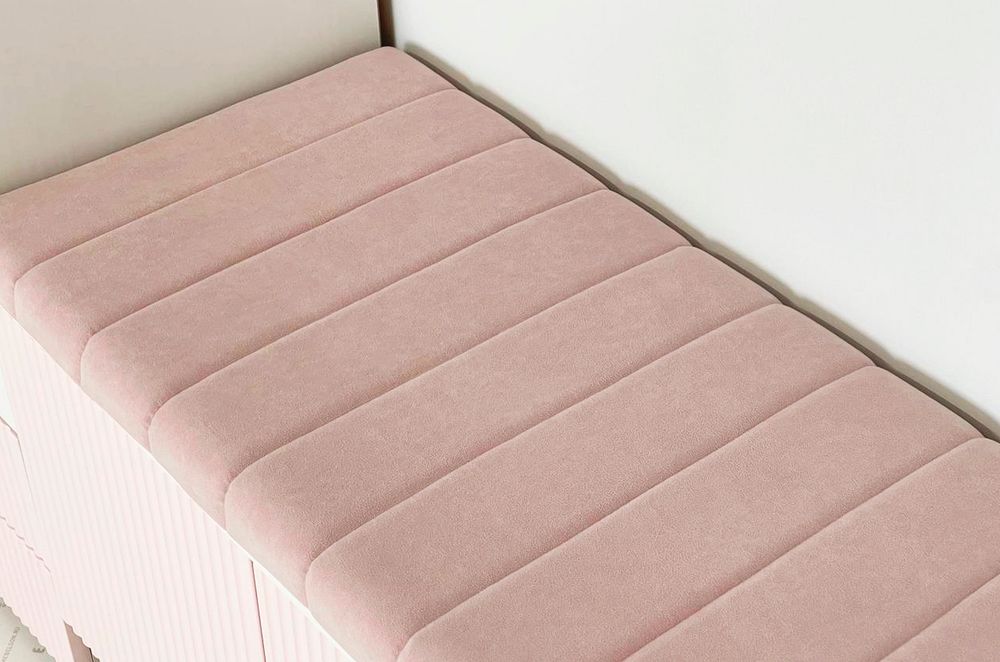 Подушка "Зефир" (Нежно розовый (велюр))120см 1200*422*50