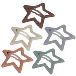 Заколки для волос НАБОР 10 шт., 3,5 см, клик-клак, звездочки, матовый, разные цвета, MONTE VITA, 457084